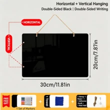 1 SET Of 10PCS Acrylic Message Board Wall-Mounted Small Blackboard, Erasable Menu Display Sign, Advertisement Board, Milk Tea And Coffee Shop Price List, Home Decoration Board - Mounting Plate - View 12