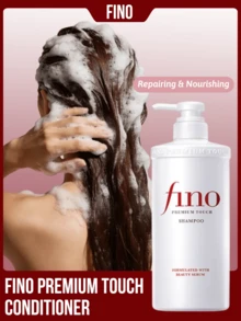 Fino 頂級觸感護髮乳，修復受損，深層滋養，持久留香，SPA級護理，自然光澤，豐盈髮量(550ml/18.61FI Oz) - 白色 - 查看 1