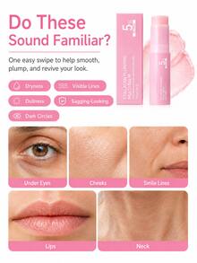 Multi Balm Stick For Hydrating & Plumping Skin, Pink Collagen PDRN Face Balm With Firming Care For Fine Lines, Under Eye, Lips & Neck Daily Skincare - FHRFB - View 6