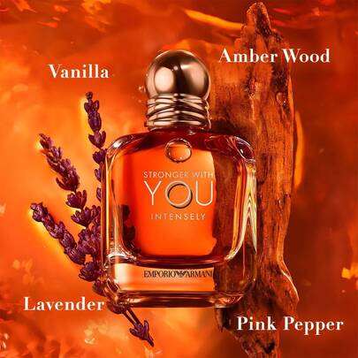 Emporio Armani Stronger With You Intensely Eau De Parfum For Men, 100ml / 3.4 Fl Oz Rich Long Wear Aroma Daily Commute Work Dating Birthday Valentine Present