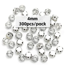 100顆 4mm/6mm/8mm 圓形亮面多色手工玻璃縫製水晶水鑽裝飾珠 DIY 配件，適用於裝飾衣服、洋裝、包包、鞋子、胸針、耳環與手工藝品 - 彩色 - 查看 22