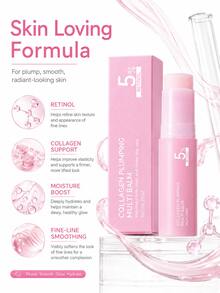 Multi Balm Stick For Hydrating & Plumping Skin, Pink Collagen PDRN Face Balm With Firming Care For Fine Lines, Under Eye, Lips & Neck Daily Skincare - FHRFB - View 3