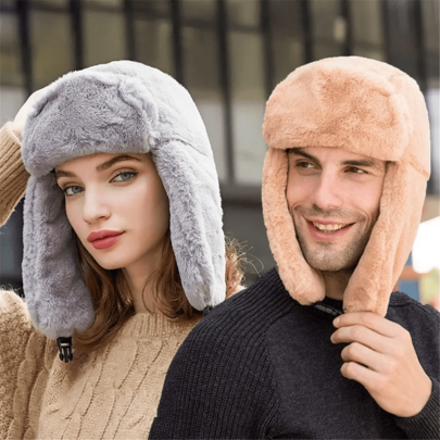Gorro Trapper Unisex de Pelo Sintético Esponjoso, Gorro Ushanka de Invierno con Orejeras, Resistente al Viento, Cálido para Clima Frío, Esquí, Nieve y Actividades al Aire Libre, Regalo de Navidad y Vacaciones para Hombres, Mujeres y Parejas