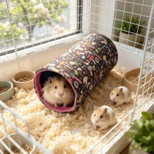 Hamster And Guinea Pig Tunnel, Small Pet Tunnel And Pipe, Soft Wool Small Animal Tunnel Tube And Mat As Well As Corner Hideout Cage Accessories, Suitable For Guinea Pigs, Rabbits, Ferrets, Chinchillas, Hedgehogs, Etc. - View 9