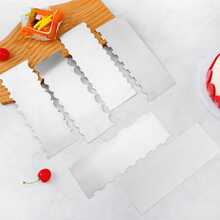 1pc Stainless Steel Cream Spatula, Baking Brush, Cake Decorating Tool, Multi-Sided Serrated Blade, DIY Baking Tool - Multicolor - View 3