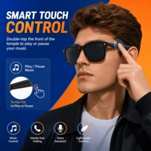 SENBONO Smart AI Glasses: Real-Time Translation, Hands-Free Calling & Voice Assistant. Stylish Bluetooth Audio Eyewear With Hall Effect Sensor & Easy Volume Control - View 3