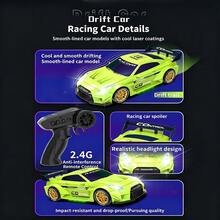2.4GHz Remote Control Drift Race Car, Wireless High-Speed Motion Drift Car With LED Headlights And Chassis Lights, Realistic Racing Car Model Shock-Resistant Toy Car, Suitable As Birthday And Holiday Gift For Boys - Multicolor - View 6