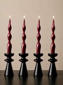 4pcs Scented Long Taper Candles 20cm*2cm, 7 Hours Burning Time, Christmas Halloween Home Table Decor, Wedding Party Candle Holder Decoration Fragrance Candles - Mixed - View 17