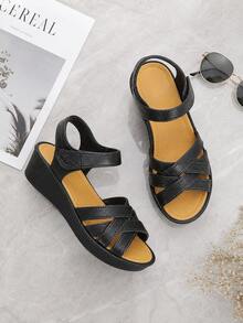 Women Platforms & Wedge Sandals - Black - View 2