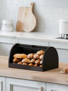 Roll Top Bread Box, Large Capacity Air Circulation Storage Container, Dust-Proof & Moisture-Proof Keep Bread Fresh Longer, Modern Countertop Organizer For Kitchen Pantry, Ideal For Home Cooks, Bakers & Family Daily Breakfast Storage - Random Color - View 7