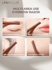 UNNY CLUB Double-Headed Precision Trimming, Skin-Friendly, Portable, Suitable For Beginners, 1pc, Brand Beauty Cosmetics - Brown - View 6