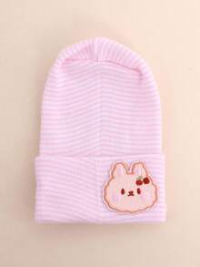 4 Packs Cartoon Animal Patch Baby Beanies, Elastic Ribbed Cuff Knit Newborn Hats Unisex Infant Casual Everyday Headwear - Multicolor - View 5