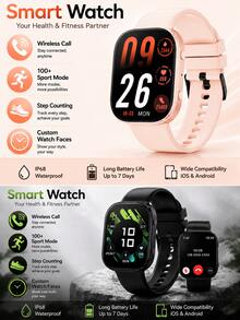 Hwagol Women's Smart Watch, Supports Bluetooth Calling, Sports Mode, Step Counting, Calorie Monitoring, Sleep Tracking, Compatible With Android And IOS, Suitable For Fitness/Daily Wear - View 3