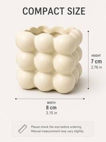 1pc Cute Bubble Design Makeup Storage Box, Compact Makeup Brush Holder, Vanity Tabletop Makeup Tool Rack, Suitable For Makeup Brushes, Eyebrow Pencils, Eyeliner, Lip Liners And Nail Art Tools, Powder Cream Color Desktop Decoration, Suitable For Women And Girls - New Model - View 10
