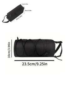 Large Capacity Adjustable Bicycle Handlebar Bag, Multi-Compartment Front Frame Bag With Handlebar Mount, Stylish Cylindrical Design, Elastic Storage System For Cycling Essentials - Multicolor - View 11