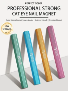 PERFECT COLOR 120mm Cat Eye Nail Magnet, Ultra Strong Magnetic Nail Tool For Cat Eye Gel Polish, Hexagonal Dual-End Design, Fast Magnetic Effect For DIY & Salon Nail Art - Multicolor - View 6