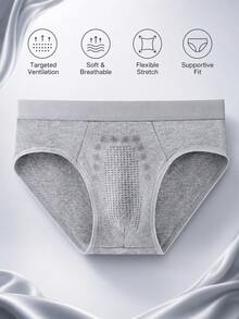 4-Pack Men's Briefs With U-Shaped Pouch Support, Wide Waistband, Daily Wear Triangle Shorts - Multicolor - View 5