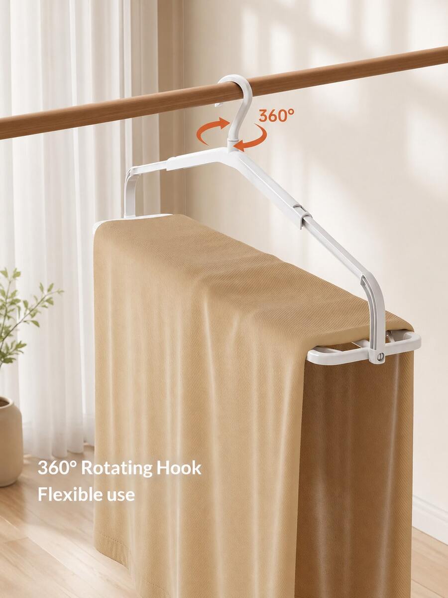 Multifunctional Foldable Expandable Clothes Rack, Anti-Slip Thickened Laundry Drying Rack For Towels Bed Sheets Blankets, Space Saving Indoor Outdoor Home Bedding Drying Stand With Premium Sturdy Frame For Bathroom Balcony Bedroom - Multicolor - View 1