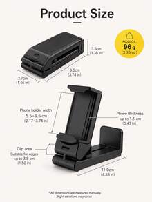 Universal Airplane Phone Holder, Hands-Free Viewing, Multi-Directional Dual 360° Rotation, Pocket-Sized, Essential Travel Accessory For Flight, Suitable For Desk And Tray Table - Multicolor - View 4