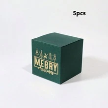 5/10pcs Mini Christmas Gift Boxes With Ribbon - Festive Red & Green "Christmas" Design, Suitable For Candy, Chocolate And Small Gifts - Ideal For Holiday Decor, Party Favors And Christmas Stocking Stuffers - Multicolor - View 7