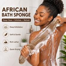 Authentic African Exfoliating Net Sponge Ethically Sourced From Nigeria, Fast Drying Porous Body Scrub Net For Skin Exfoliation - 1pc - View 2
