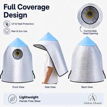 Lightweight Sun Protection Shawl Hat, Reflective Outdoor Work Cover Hat, Waterproof & UV Protection, Suitable For Gardening, Fishing And Farm Work - Sun Protection Cape - View 9