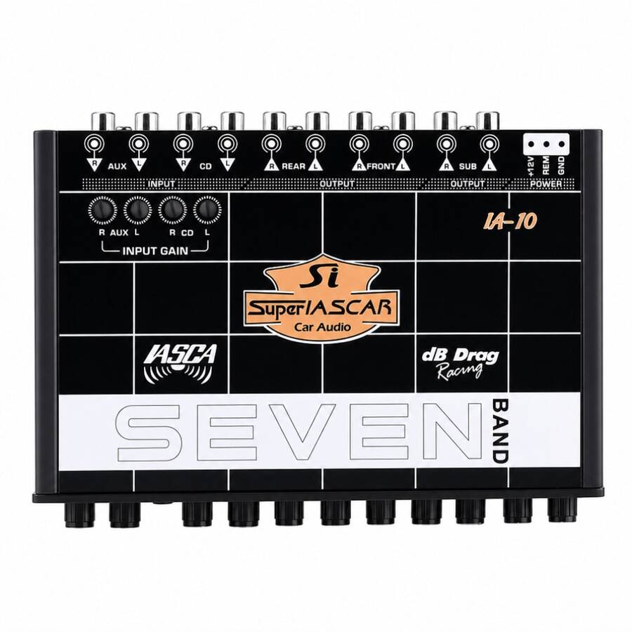 Car Audio Equalizer With Audio Control, 7-Band Digital Bass Restoration And Backlit Knobs, To Enhance Sound Mechanism - A - View 1
