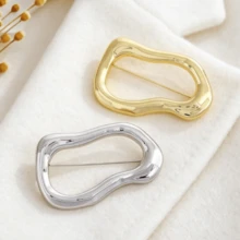 1Pc/2/3Pcs Vintage Geometric Asymmetric Shape Brooch, European And American Style Suitable For Party, Banquet, Vacation, Daily Wear, Suit And Coat Decoration - Multicolor - View 11