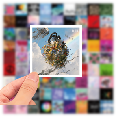 96pcs K-Pop Album Cover Stickers, Vinyl K-Pop Music Decals, Laptop, Water Bottle, Luggage Decoration Stickers, Gift For K-Pop Fans
