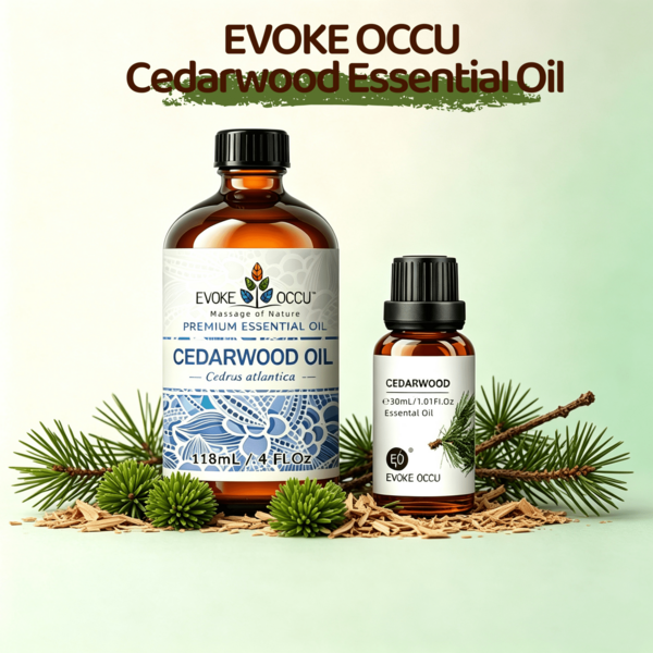 EVOKE OCCU Cedarwood Essential Oil, 30mL/118mL Wood Scent Oil For Diffuser, Massage, Household Cleaning, Hair Care, SPA, DIY Candle Soap Making