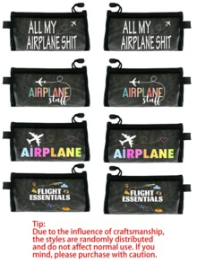 飛機主題網格文件收納袋/護照收納包，多款飛機航線、旅行與英文字母印花，加厚透明網格布料，可視大容量，順滑拉鍊，輕便易攜。適用於旅行、度假、登機、護照、機票與文件收納，日常收據與文具整理，適合男女旅行者，返校季、旅行季禮物首選，送給熱愛旅行的朋友與家人的實用小禮物！ - 彩色 - 查看 9