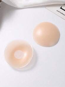 10pcs Reusable Silicone Round Invisible Nipple Covers, Premium Packaging Reusable Silicone Invisible Breast Pads, Non-Sticky Washable Nipple Covers, Suitable For Women, Applicable For Wedding Dress, Backless Dress, Photography, Evening Gown - Multicolor - View 10