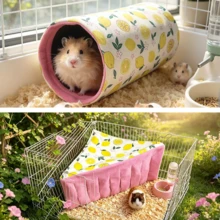 Hamster And Guinea Pig Tunnel, Small Pet Tunnel And Pipe, Soft Wool Small Animal Tunnel Tube And Mat As Well As Corner Hideout Cage Accessories, Suitable For Guinea Pigs, Rabbits, Ferrets, Chinchillas, Hedgehogs, Etc. - View 38