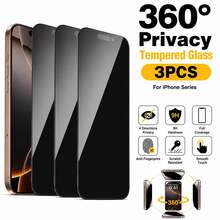 CASECOPS 3 Packs 360 Full Coverage Privacy Screen Protector, 360-Degree All-Round Privacy Protection, Full Coverage, Anti-Scratch, Anti-Peeping, 9H Hardness Tempered Glass Film, Support Face ID, No Bubbles, Easy To Install, Compatible With IPhone 17 Pro Max 16 Pro Max 17 16 15 14 13 12 11 Series, Compatible Phone Cases - 3PCS - View 9
