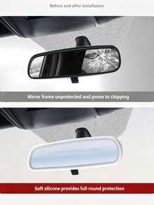 1 pieza Película protectora de silicona para espejo retrovisor del coche - Añade hermosos paisajes al interior de tu coche - Funda protectora - Ver 4