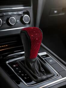 Bling Rhinestone Car Gear Shift Knob Cover, Crystal Diamond Auto Shift Lever Decor,Upgraded To A New Color, Leopard Print Diamond Gear Lever - A - View 13