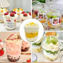 10/50 Covered Cake Mugs, Reusable Transparent Cake Preservation Box, No Hole Dome Cake/Dessert Cup, Suitable For Cakes, Mousse, Milkshakes, Yogurt, Ice Cream Cakes, Fruit Pudding - View 6