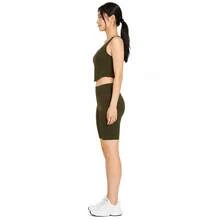 Li-Ning Women's High Waist Elastic Knee-Length Yoga Cycling Shorts ANBV002 - Prickly Green - View 5