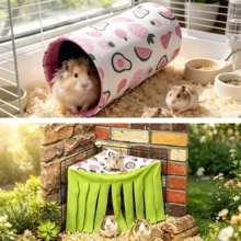 Hamster And Guinea Pig Tunnel, Small Pet Tunnel And Pipe, Soft Wool Small Animal Tunnel Tube And Mat As Well As Corner Hideout Cage Accessories, Suitable For Guinea Pigs, Rabbits, Ferrets, Chinchillas, Hedgehogs, Etc. - View 41