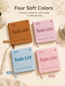 Planificador portátil de gestión del tiempo, incluye páginas de horario, seguimiento de hábitos y establecimiento de metas; este cuaderno compacto y práctico de autodisciplina es perfecto para usar en la escuela, el lugar de trabajo, el estudio y los viajes. - multicolor - Ver 6