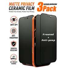 3 pcs Pelindung Layar Film Lembut Keramik Matte, Kompatibel dengan iPhone 18 Pro/18 Pro Max/17/16/15-11 Series, Bukan Kaca Anti Gores Sensitif Sentuhan, Cocok untuk Casing Ponsel, Aksesori Ponsel Film Keramik Fleksibel Hadiah - Hitam - View 32