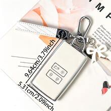 Suitable For Renault Koleos/Kadjar Smart Remote Key, Car Logo Rope Bow Pendant Style, Highly Attractive Full Coverage Electroplated Key Cover, Anti-Slip Comfortable Touch, Daily Travel Anti-Drop Anti-Dust All-Around Protection Key Shell, Bow, Key Cover, Car Accessories, Machine Parts - A - View 7