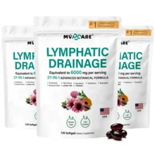 MVPCARE Drenaje Linfático 6000mg – 27 en 1, 120 Cápsulas. Alivia el edema y la fatiga, activa el metabolismo y mejora la circulación linfática. Suplemento integral para tu bienestar diario. - Paquete de tres piezas - Ver 1