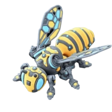 1PC 3D Printed Mechanical Bee, Cyberpunk Articulated Bee Toy, Movable Joint Detachable Wings Creative Desk Decor Gift - Multi - View 9