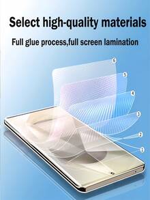 5片裝 HD 水凝膠防爆防刮手機螢幕保護膜，相容 Galaxy S26 S23 S22 S25 S24 Ultra / 相容 / 相容 Note 15 14 13 Pro+ 4G 5G / Honor，全螢幕覆蓋、自動修復刮痕、軟膜、支援指紋辨識 - 無色 - 查看 8