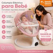 Smart Electric Baby Rocker With Timer Function, 5 Rocking Speeds, Bluetooth Music, And Mosquito Net - Pink - View 12