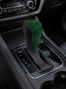 Bling Rhinestone Car Gear Shift Knob Cover, Crystal Diamond Auto Shift Lever Decor,Upgraded To A New Color, Leopard Print Diamond Gear Lever - A - View 16
