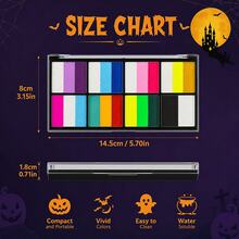 JIHUIPAI 1 Set 23-Color Water-Based Painting Palette With Brush, Rich Colors, Vibrant And High Saturation, Pure Formula, Suitable For Halloween, Christmas, Exhibition, Party And Other DIY Creative Activities, Easy To Clean, Odorless - Dream 8 Grid - View 2