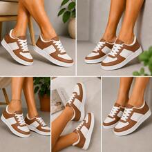 Force Casual Sneakers For Men And Women Original Fashion - 棕色/白色 - 查看 1