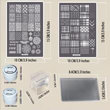 美甲印花凝膠套組,完整美甲設計工具,適合美甲愛好者,美甲轉印全套工具組 - 米色 - 查看 12